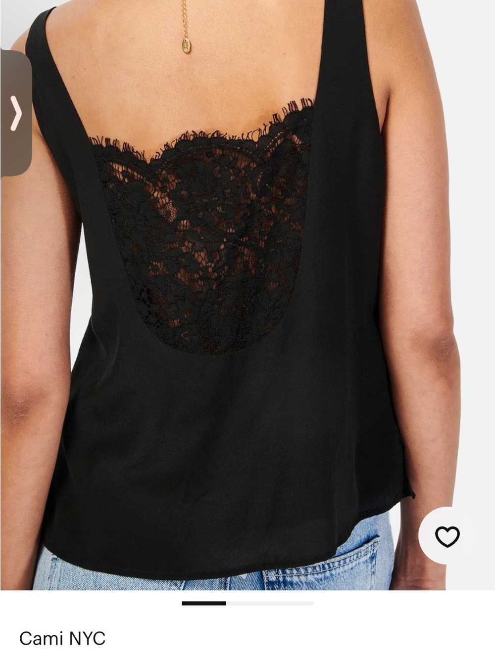 Cami NYC Black Lace-Back Camisole